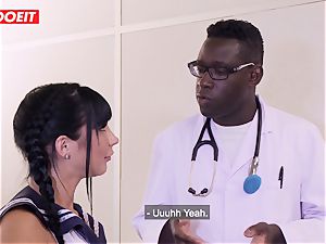 busty student gets pounded by physician and principal