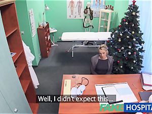 FakeHospital medic Santa blows a load two times this year