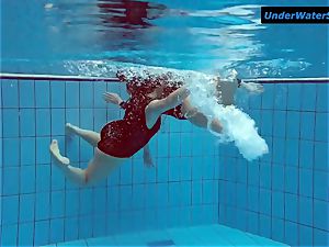 two torrid teens underwater